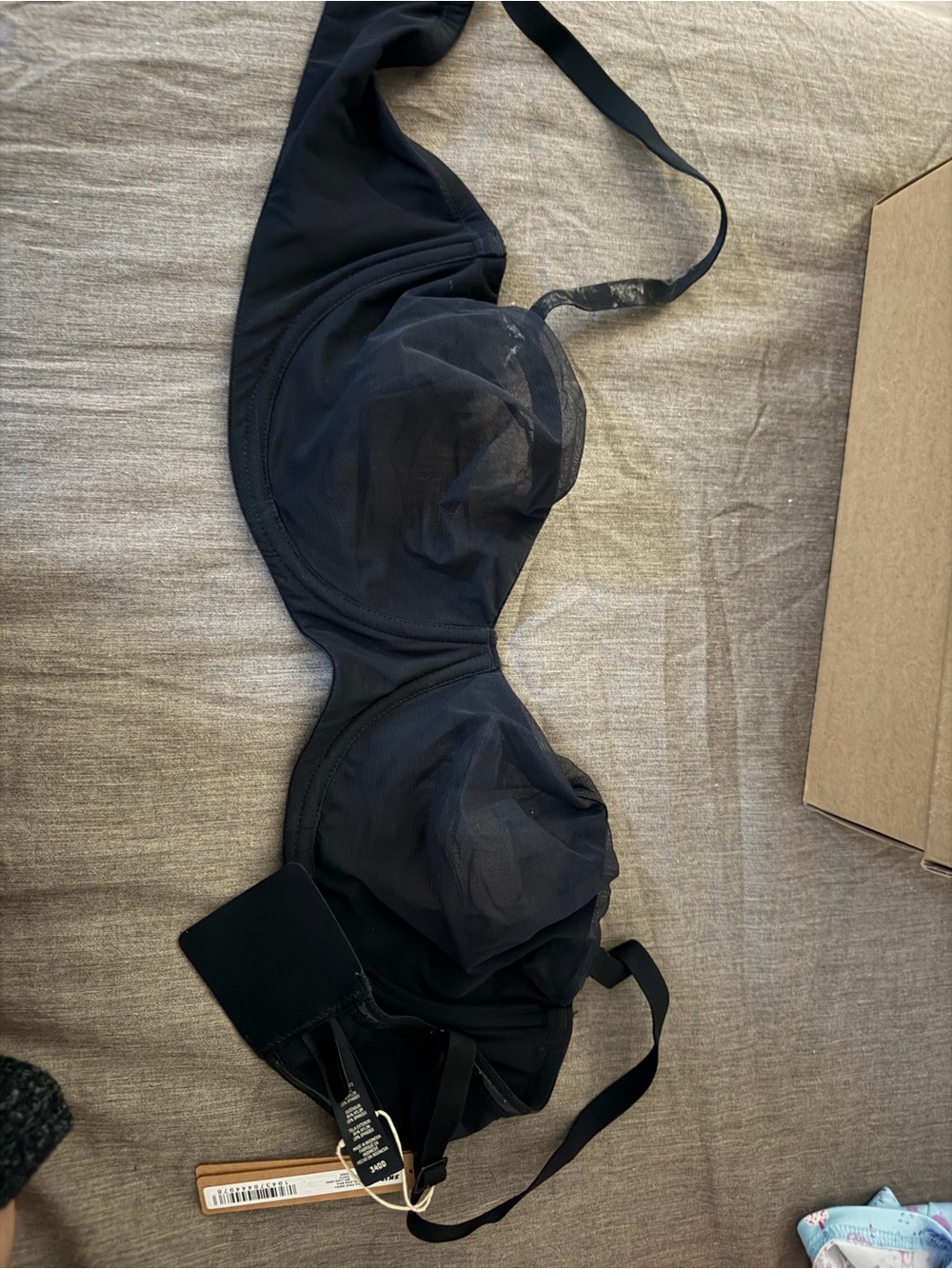 SKIMS Black Sheer Bralette
